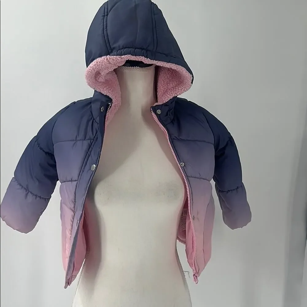 OshKosh B'gosh Pink and Purple Kids Puffer Jacket 4T
